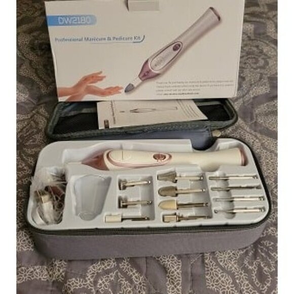 New 36-Piece Professional Manicure & Pedicure Kit, Cordless Nail Drill Machine - Picture 1 of 2